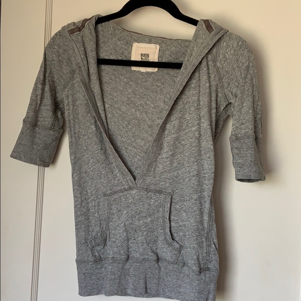 Ruehl No. 925 Gray Pullover Hoodie
